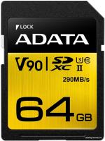 Карта памяти ADATA Premier ONE ASDX64GUII3CL10-C SDXC 64GB
