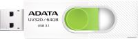 USB Flash ADATA UV320 64GB (белый/зеленый) USB Flash ADATA UV320 64GB (белый/зеленый)
