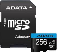 Карта памяти ADATA Premier AUSDX256GUICL10A1-RA1 microSDXC 256GB (с адаптером) Карта памяти ADATA Premier AUSDX256GUICL10A1-RA1 microSDXC 256GB (с адаптером)