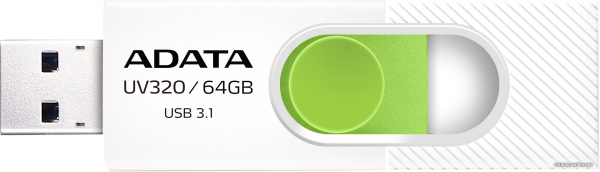 USB Flash ADATA UV320 64GB (белый/зеленый) USB Flash ADATA UV320 64GB (белый/зеленый)