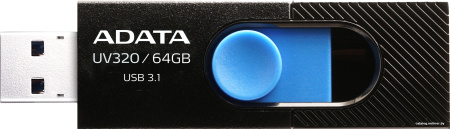 USB Flash ADATA UV320 64GB (черный/голубой)