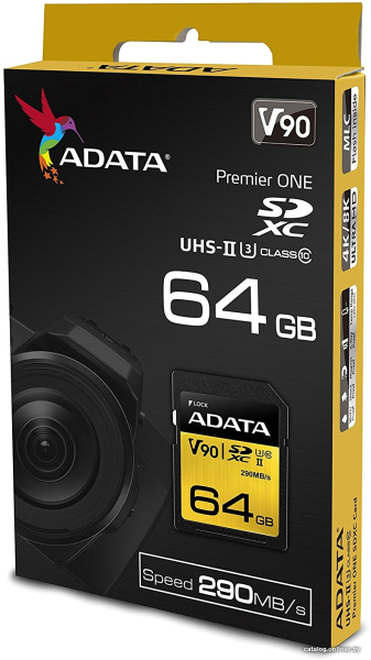 Карта памяти ADATA Premier ONE ASDX64GUII3CL10-C SDXC 64GB