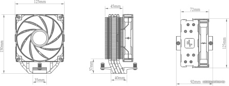 Кулер для процессора DeepCool AG400 BK ARGB R-AG400-BKANMC-G-2