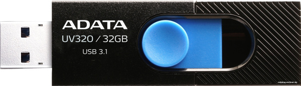 USB Flash ADATA UV320 32GB (черный/голубой)