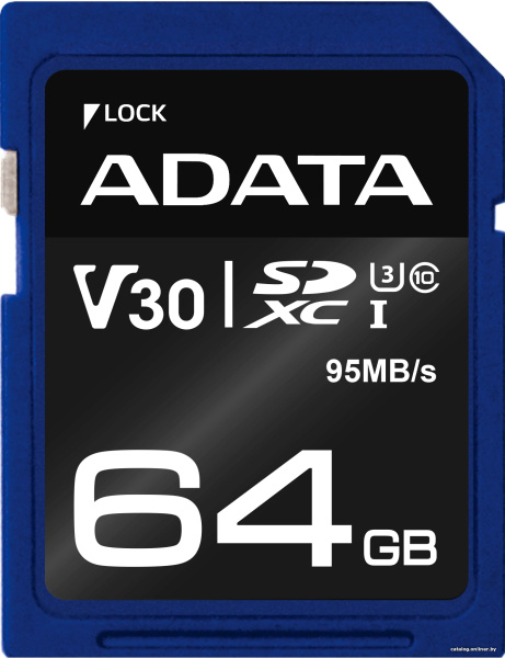 Карта памяти ADATA Premier Pro ASDX64GUI3V30S-R SDXC 64GB