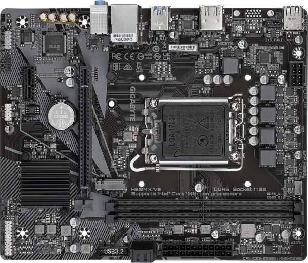 Материнская плата Gigabyte H610M K V2 (rev. 1.0)