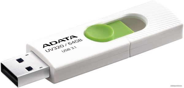 USB Flash ADATA UV320 64GB (белый/зеленый) USB Flash ADATA UV320 64GB (белый/зеленый)