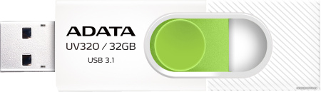 USB Flash ADATA UV320 32GB (белый/зеленый)