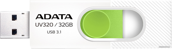 USB Flash ADATA UV320 32GB (белый/зеленый)